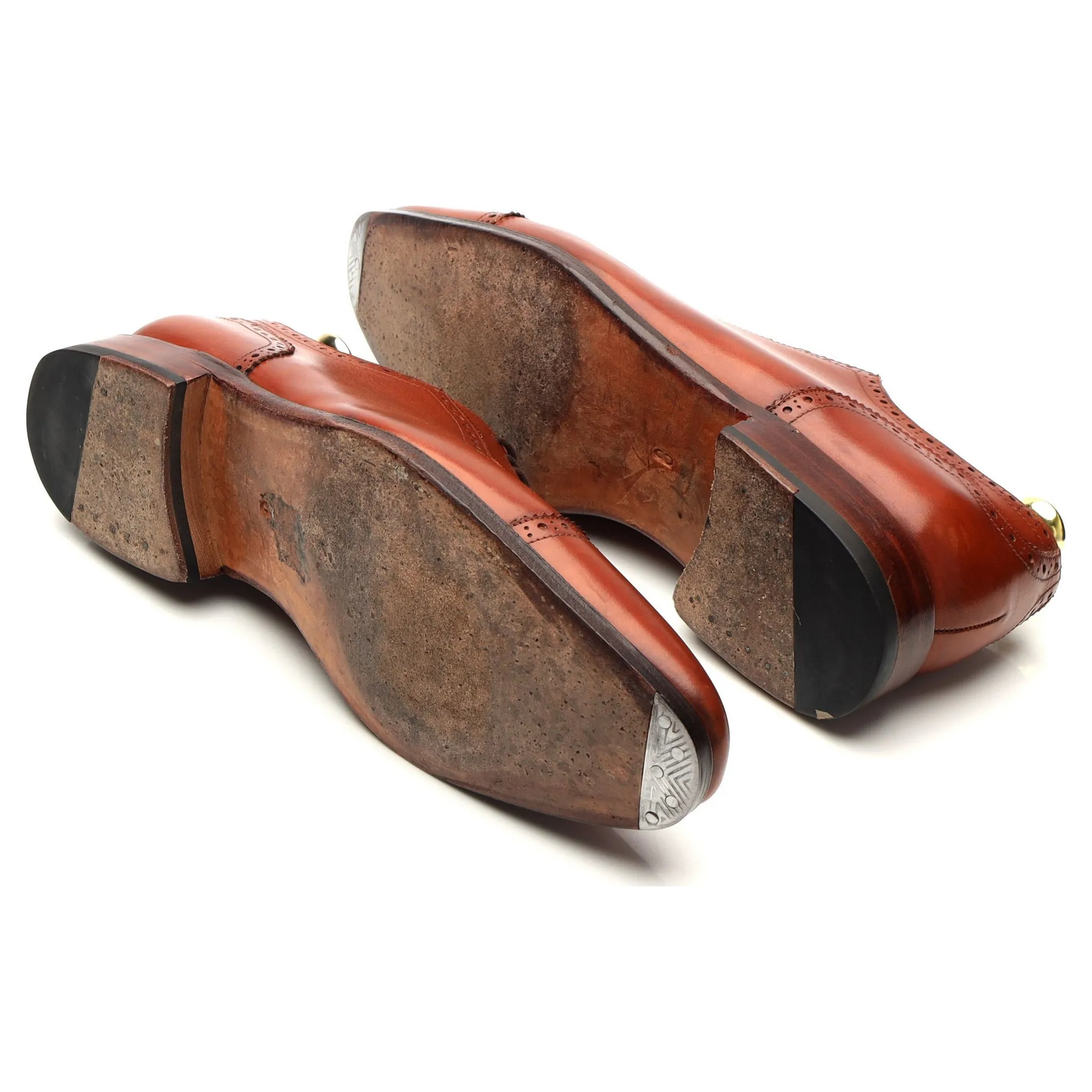 '101565' Tan Brown Leather Oxford UK 8