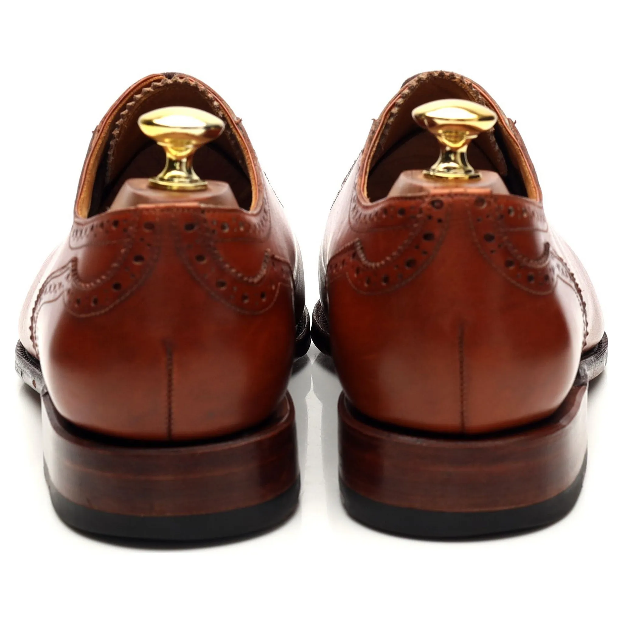 '101565' Tan Brown Leather Oxford UK 8