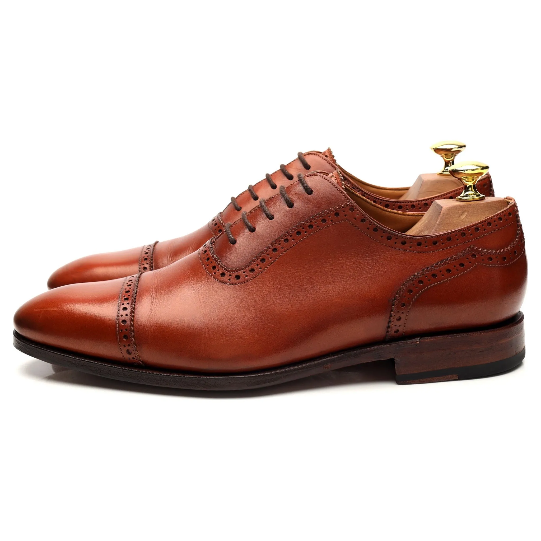 '101565' Tan Brown Leather Oxford UK 8