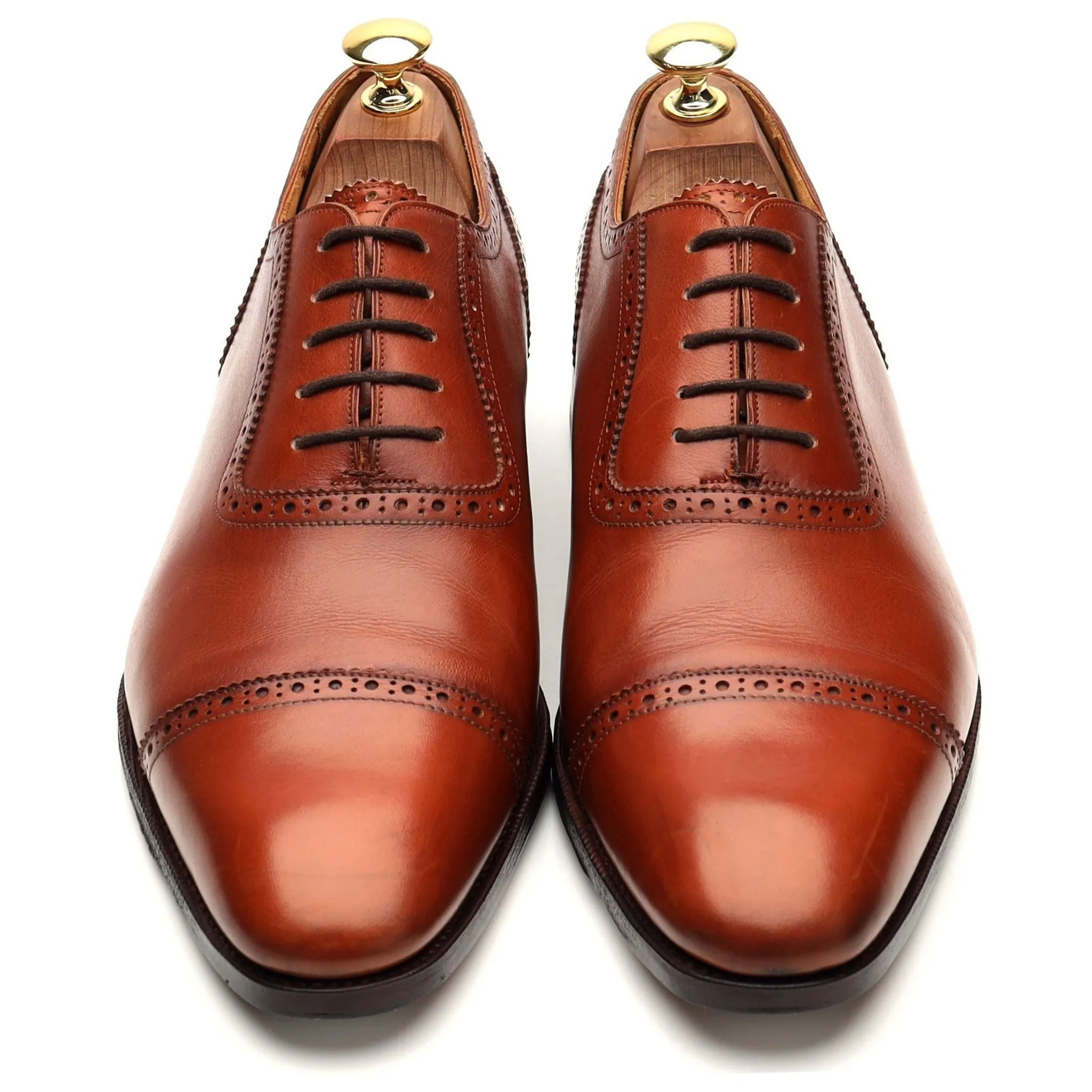 '101565' Tan Brown Leather Oxford UK 8