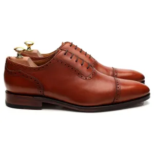 '101565' Tan Brown Leather Oxford UK 8