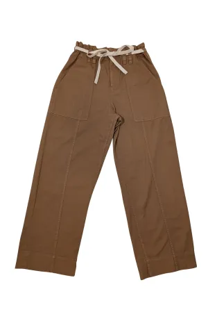 A.L.C. - Camel Brown Cotton Paperbag Waist Pants Sz 8