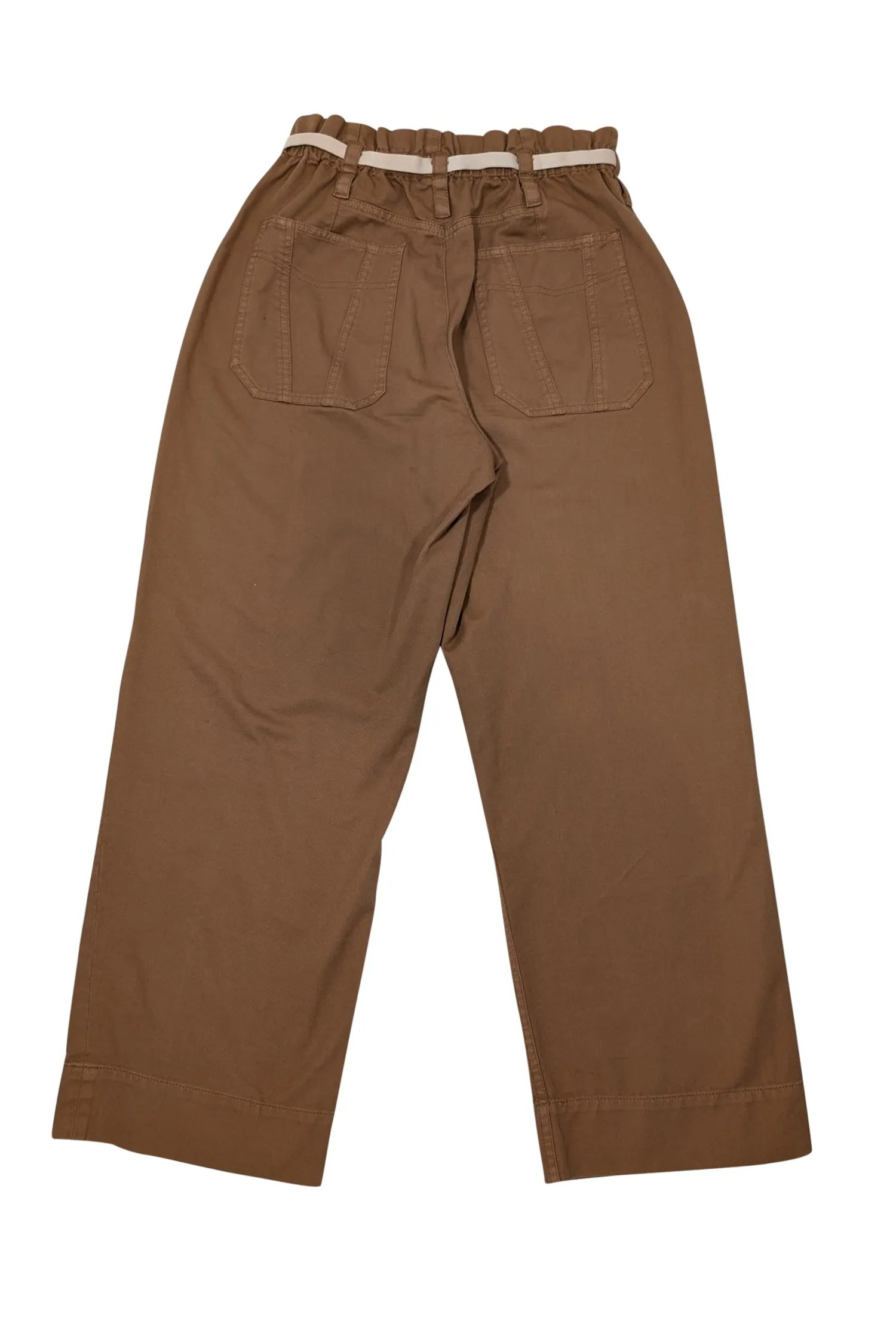 A.L.C. - Camel Brown Cotton Paperbag Waist Pants Sz 8