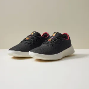 Allbirds Wool Runners Go - Natural Black/Kea Red (Natural White Sole)