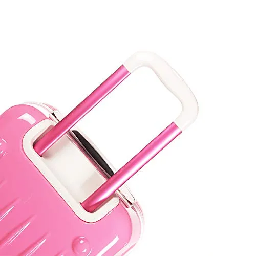 AO WEI LA OW Tourist Luggage Carry on Luggage with Spinner Wheels Rolling Suitcase for Women and Girls, Ascending Gardens Flowers (Pink ,20 Inch)