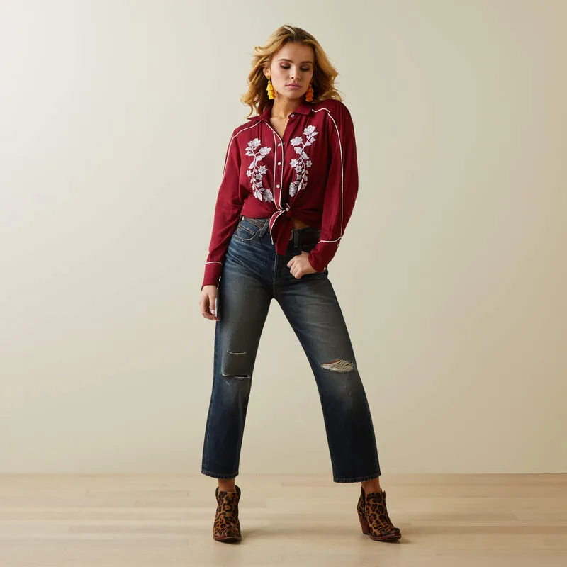 Ariat Ultra High Rise Tomboy Straight in Bora Bora Wash #5148