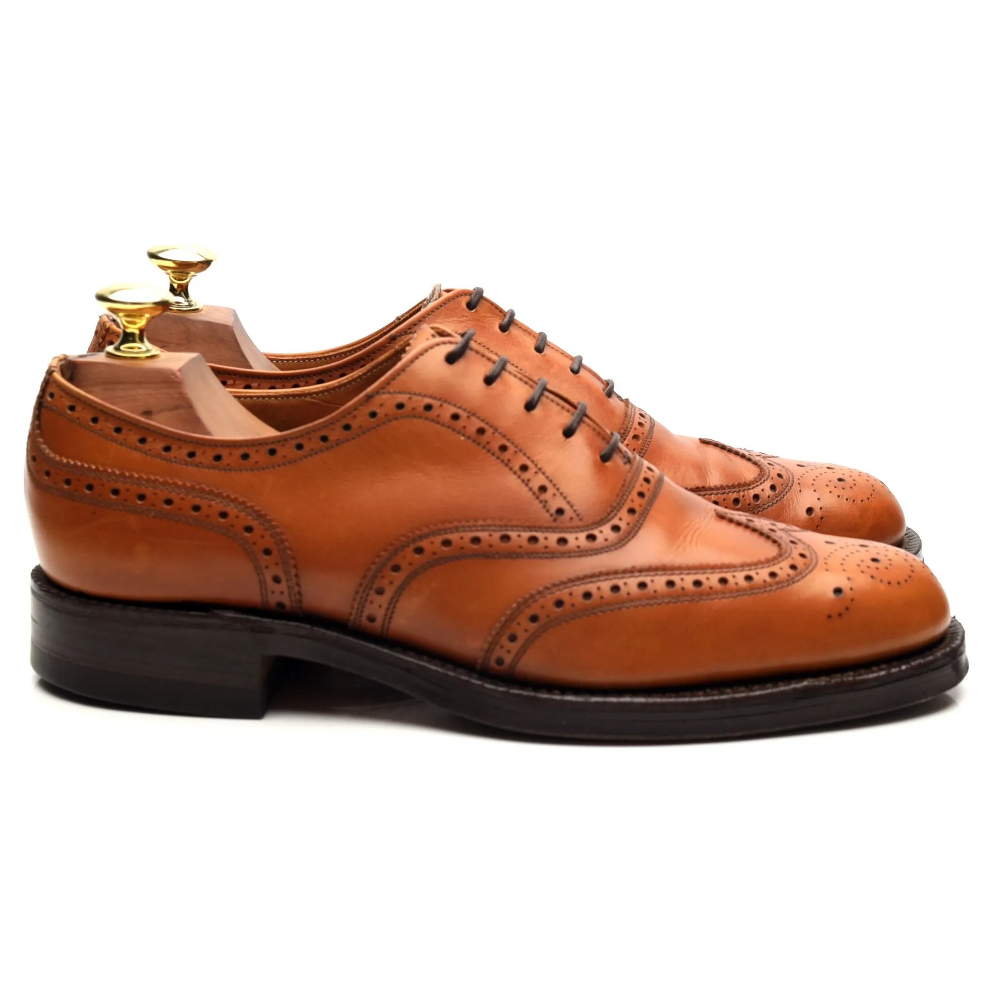 'Avon' Tan Brown Leather Oxford Brogues UK 7 G