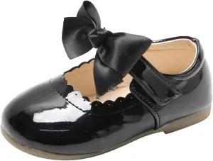 Baby Flower Girl Dress Shoes Patent Bow Mary Jane Ballet Flats Wedding Party School Shoes Toddler Church Shoes