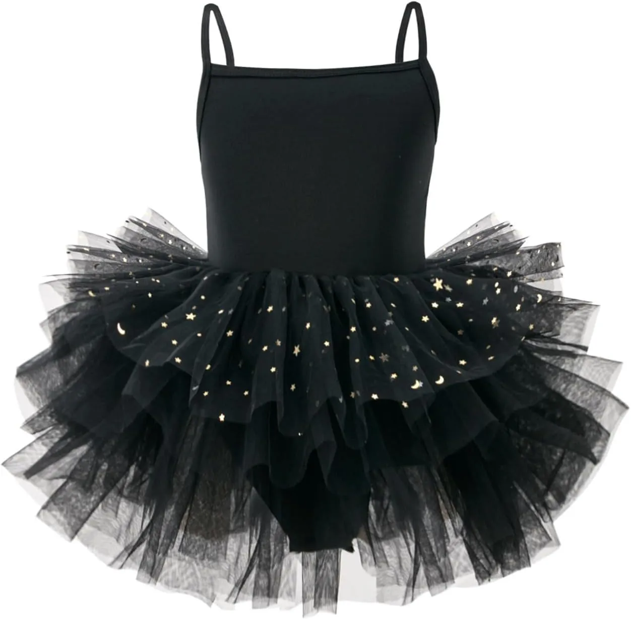 Ballet Leotards Tutu Dress for Toddler Girls Ballerina Spaghetti Straps Sleeveless Camisole Dresses Shiny Dance Outfit
