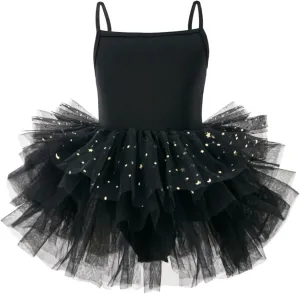 Ballet Leotards Tutu Dress for Toddler Girls Ballerina Spaghetti Straps Sleeveless Camisole Dresses Shiny Dance Outfit