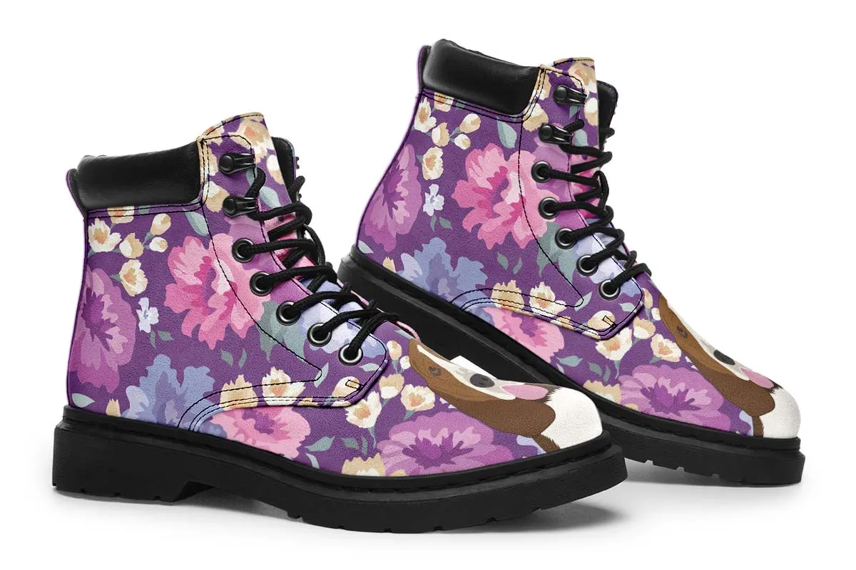 Basset Hound Dog Portrait Classic Vibe Boots