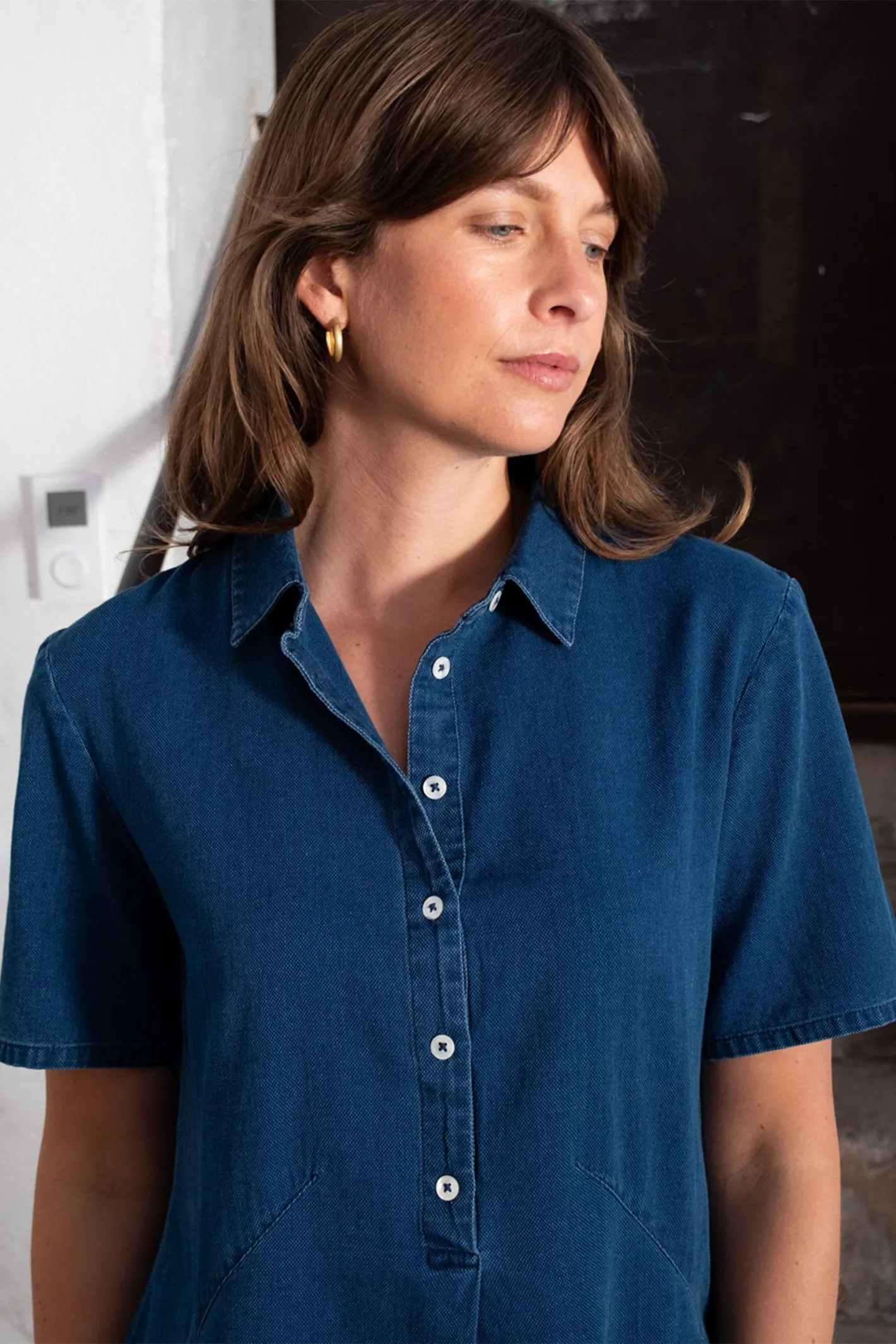 Bibico Alexa Shirt Dress Denim Blue