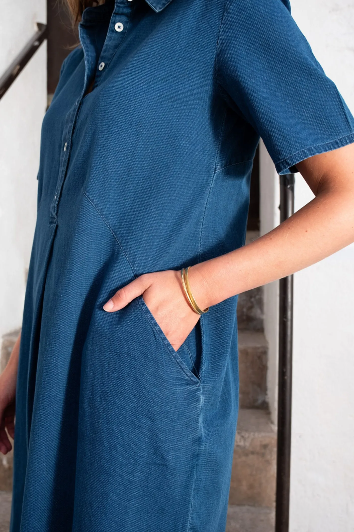 Bibico Alexa Shirt Dress Denim Blue