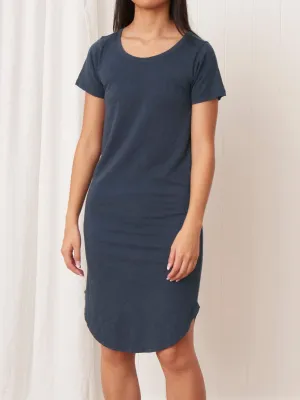Billie Tee Shirt Dress in Navy