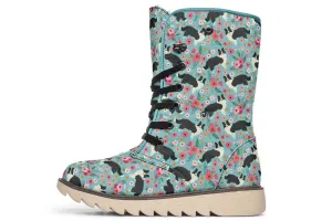 Border Collie Flower Polar Vibe Boots