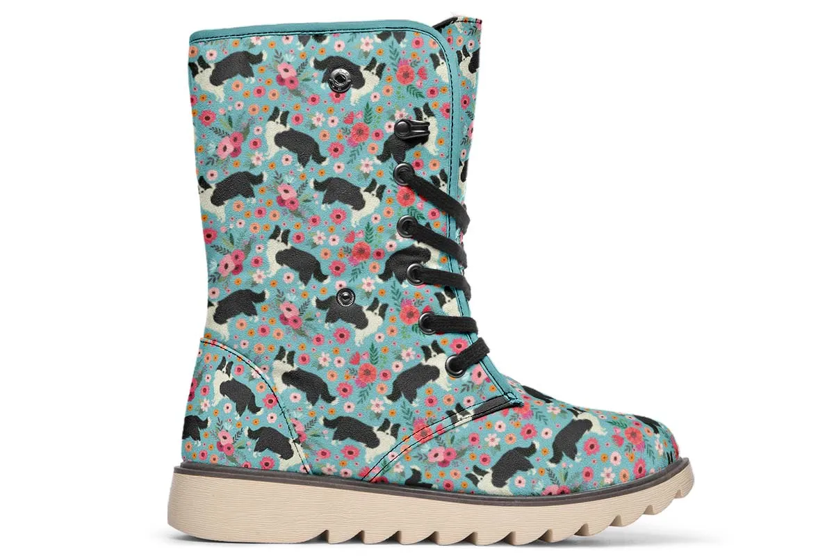 Border Collie Flower Polar Vibe Boots