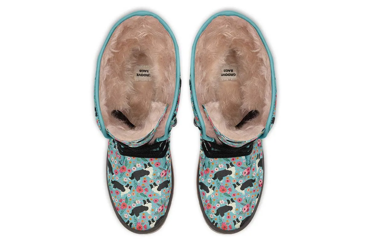 Border Collie Flower Polar Vibe Boots