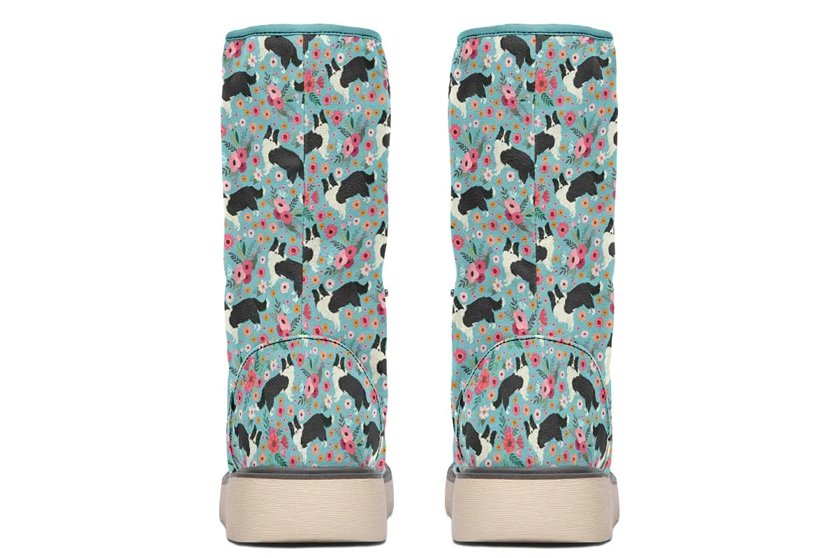 Border Collie Flower Polar Vibe Boots