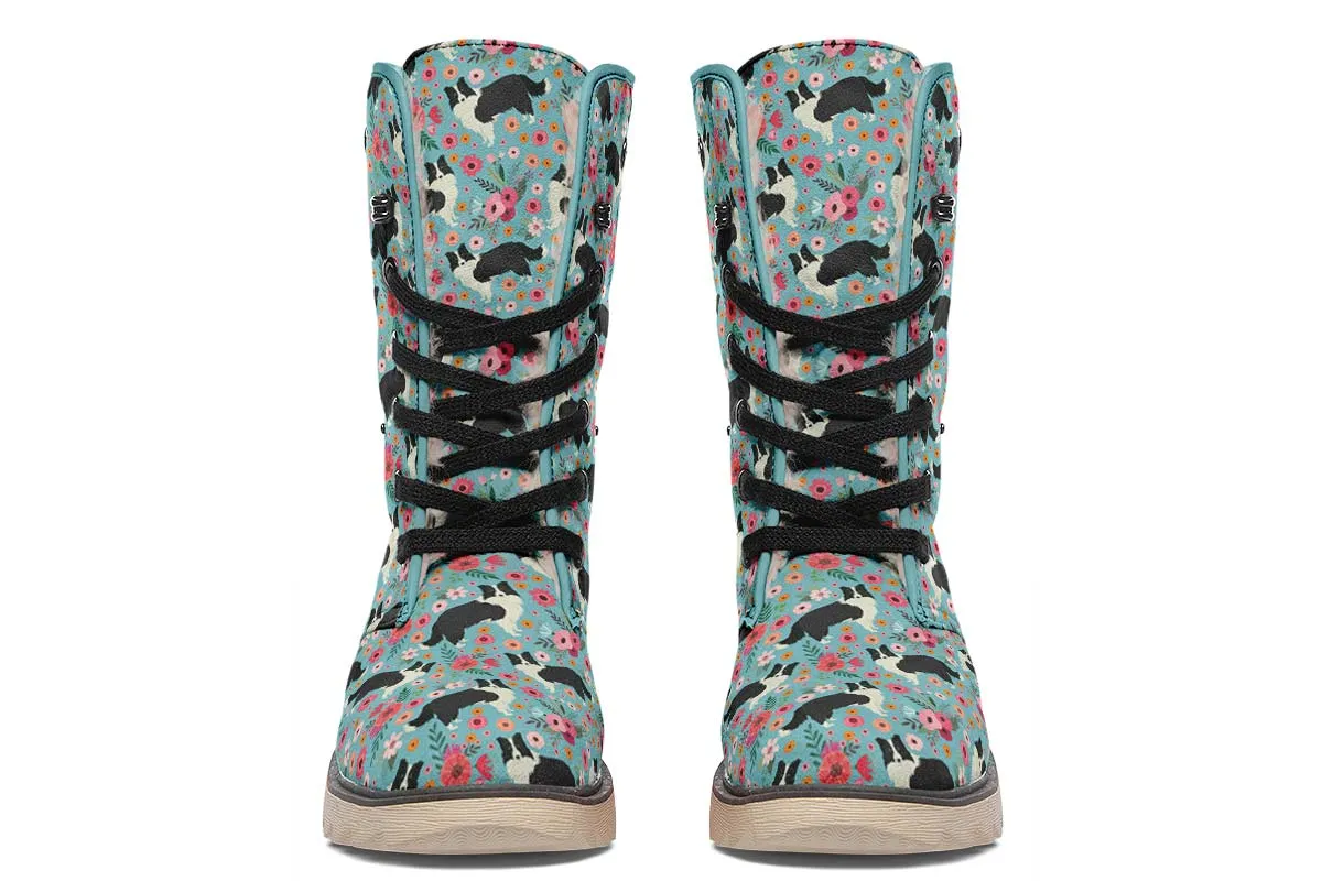 Border Collie Flower Polar Vibe Boots