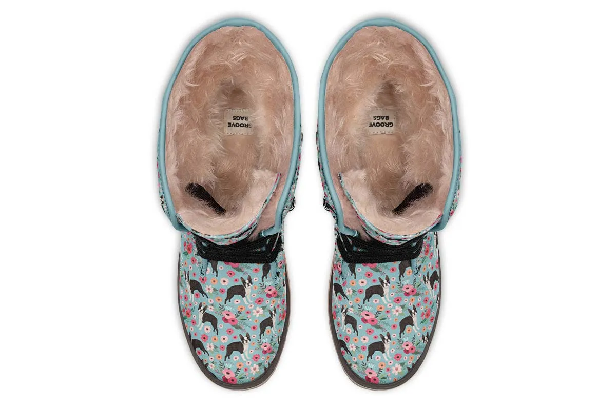 Boston Terrier Flower Polar Vibe Boots