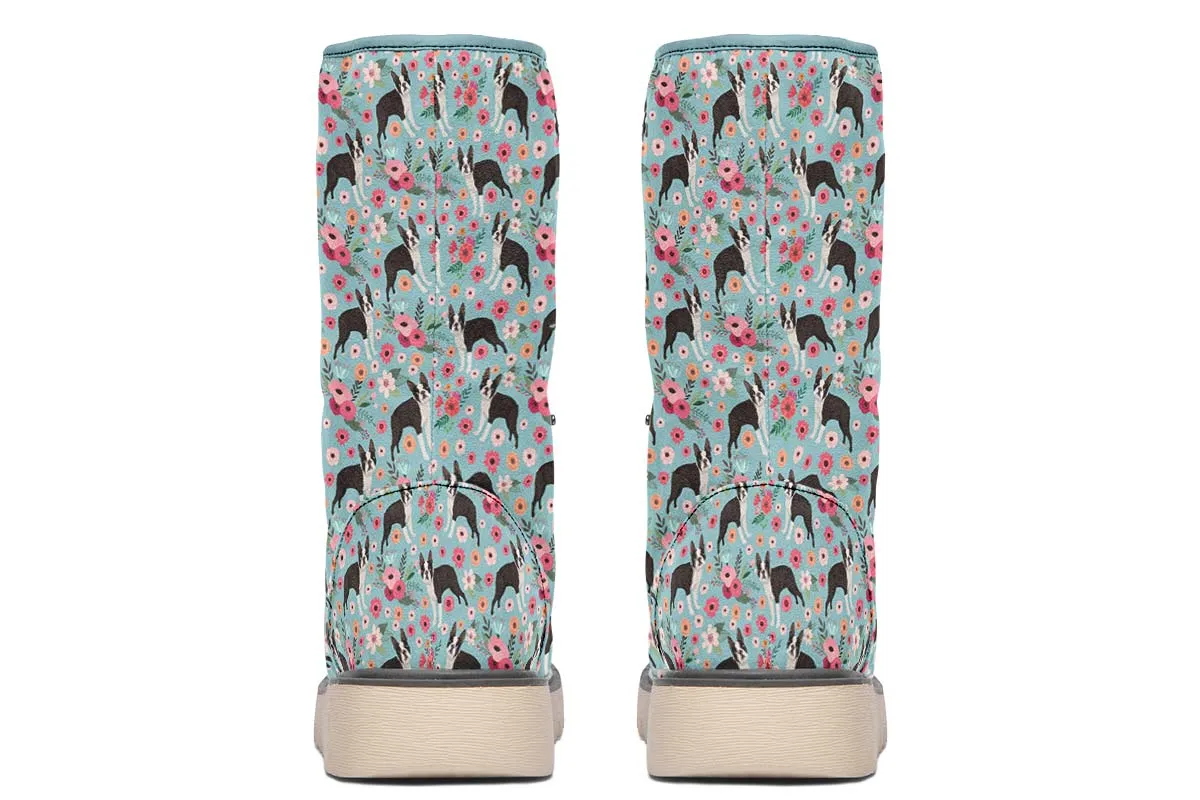 Boston Terrier Flower Polar Vibe Boots