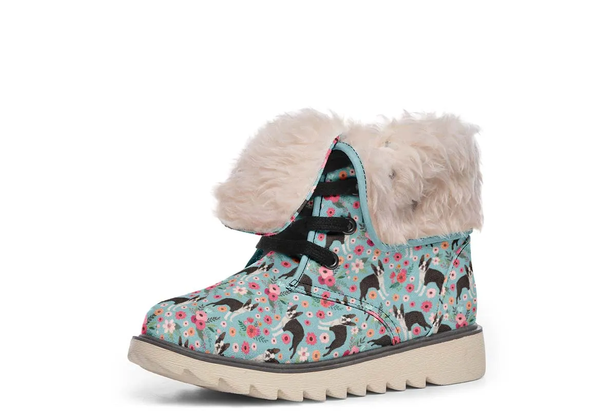 Boston Terrier Flower Polar Vibe Boots