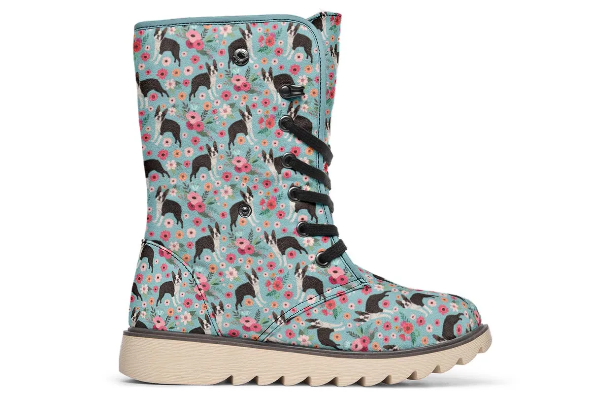 Boston Terrier Flower Polar Vibe Boots
