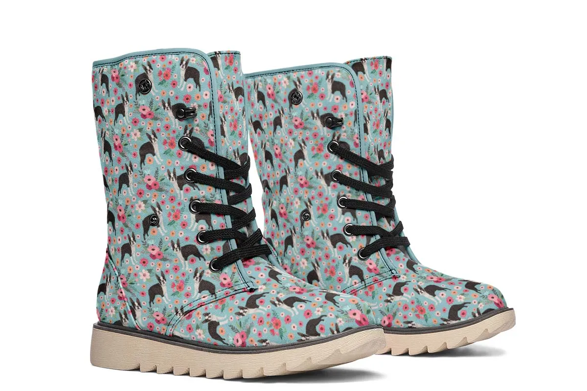 Boston Terrier Flower Polar Vibe Boots