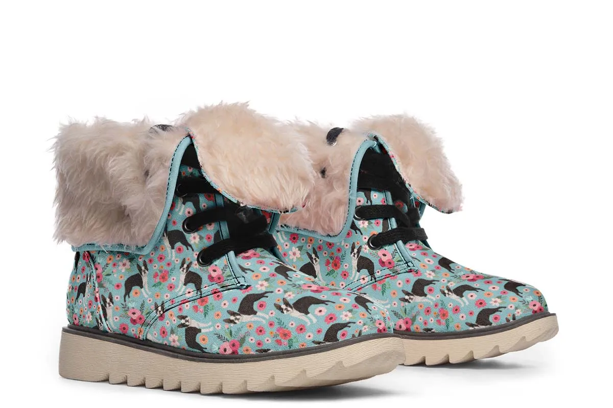 Boston Terrier Flower Polar Vibe Boots