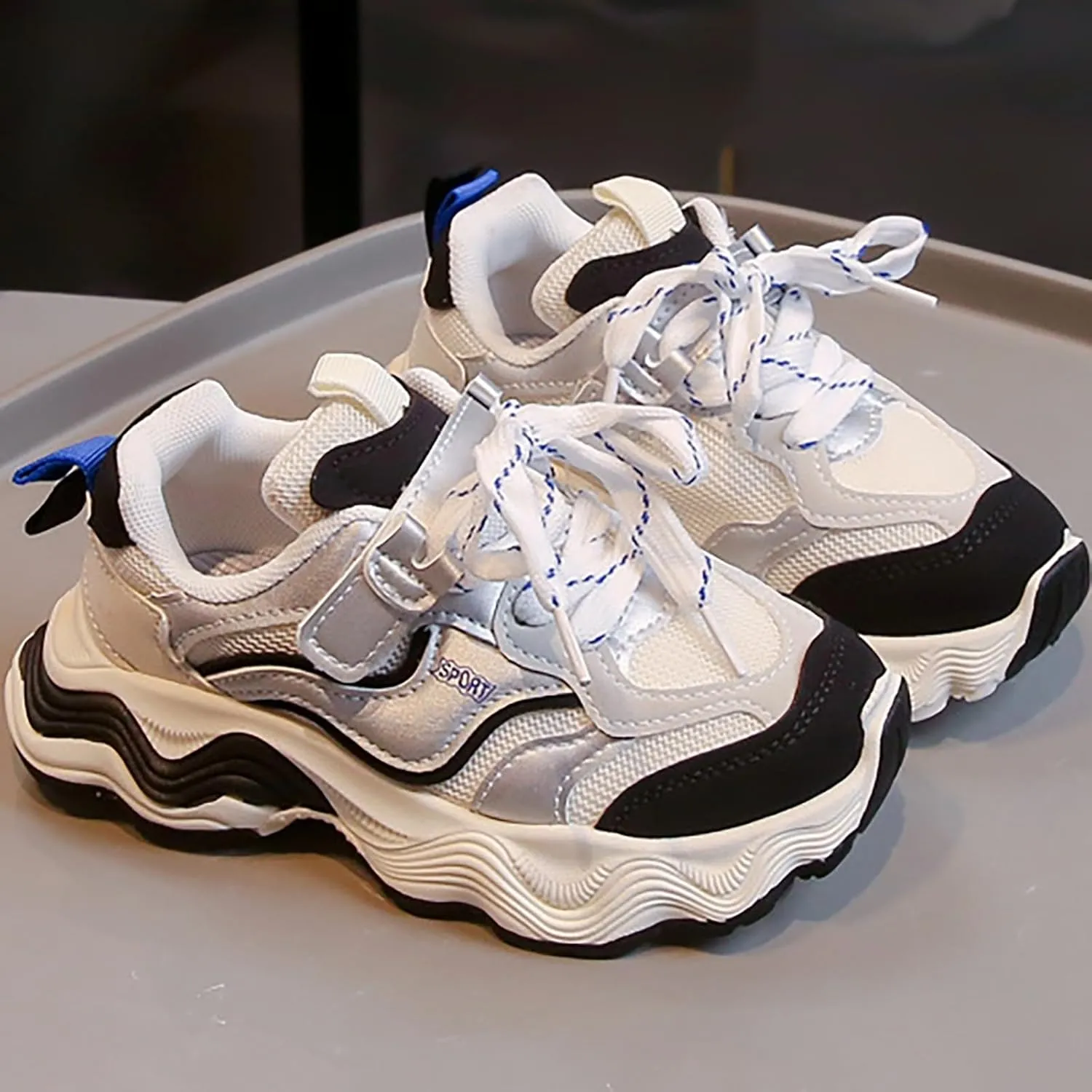 Boys Girls Tennis Shoes Kids Lightweight Breathable Sneakers Lace-up Running Athletic Shoes for Tennis Shoes Girl