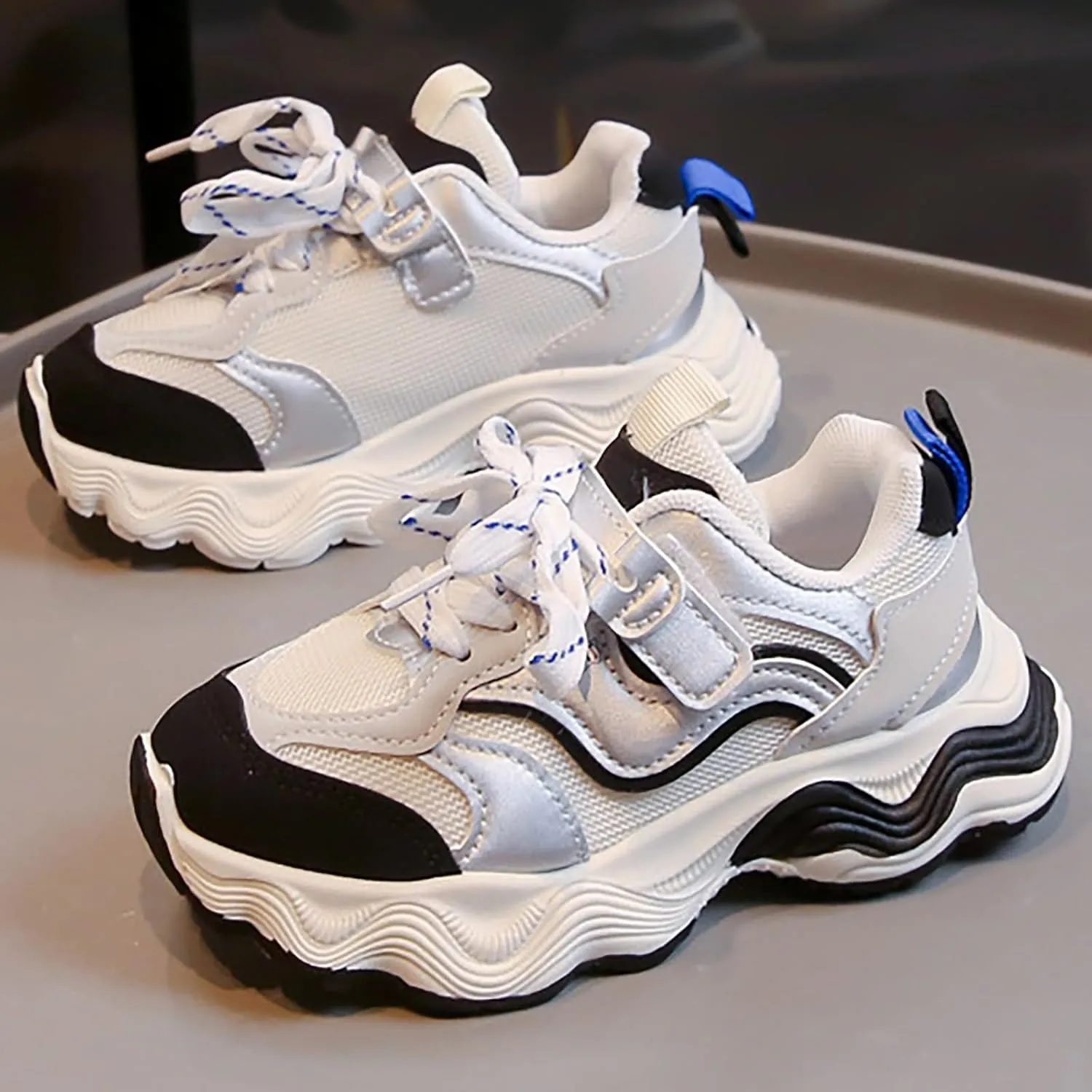 Boys Girls Tennis Shoes Kids Lightweight Breathable Sneakers Lace-up Running Athletic Shoes for Tennis Shoes Girl