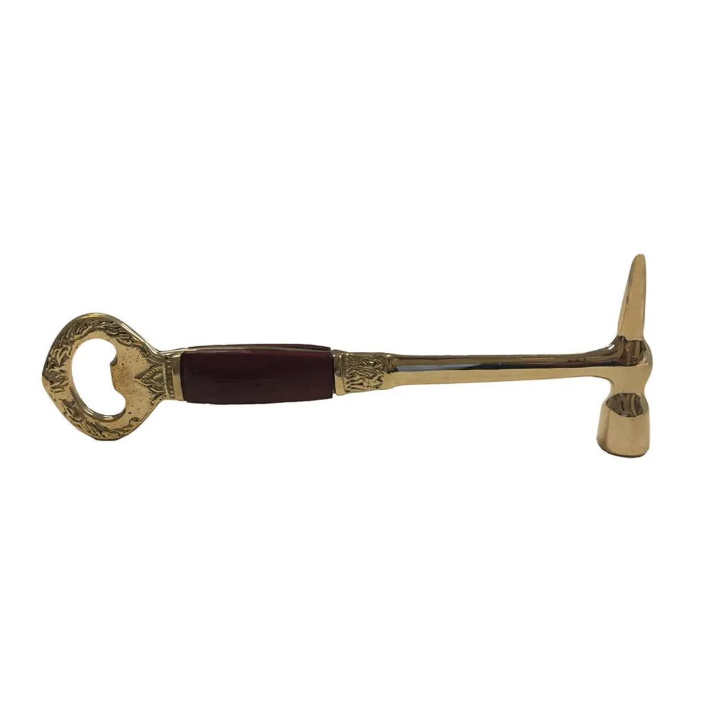 Brass Ice Hammer and Bottle Opener