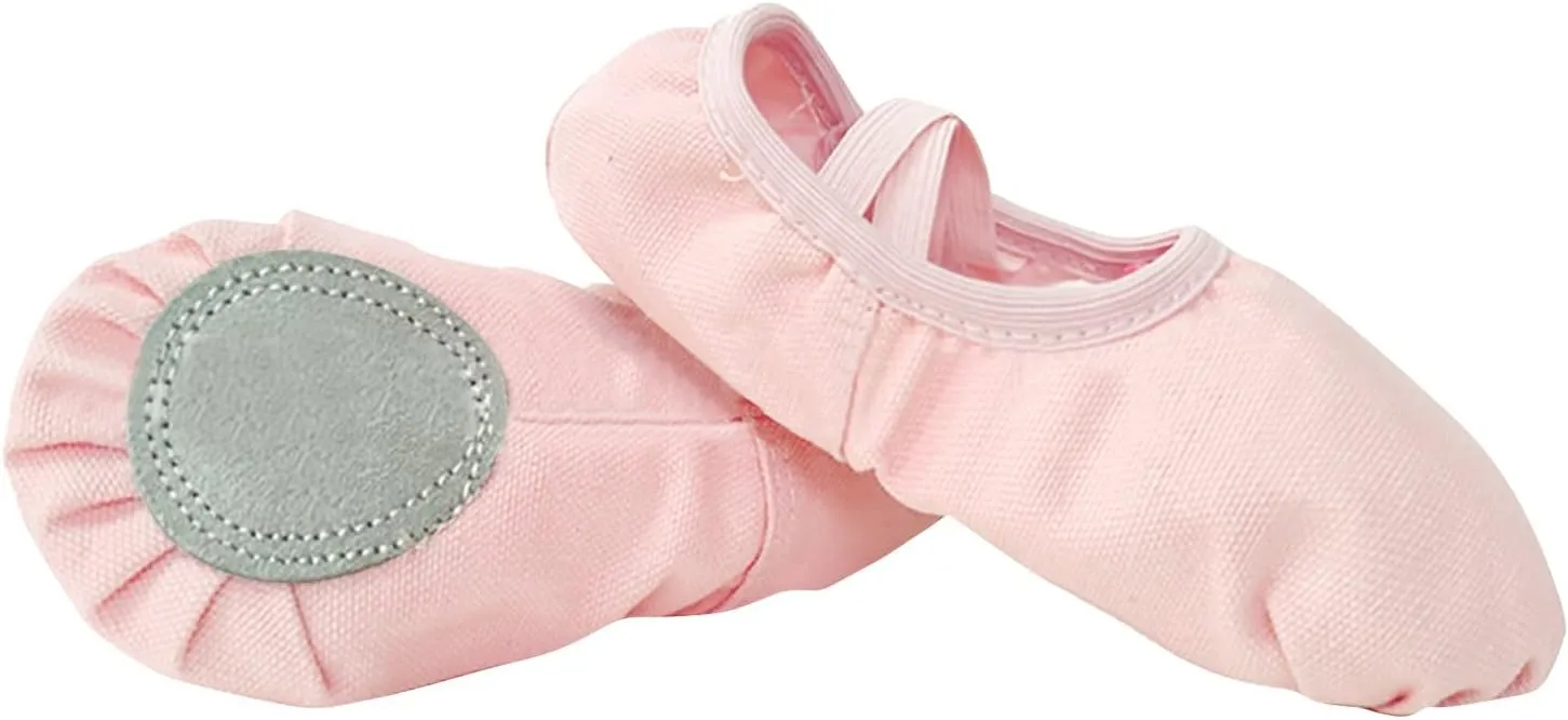Canvas Ballet Dance Shoes Girls Ballet Shoes Stretch Split Sole for Perform Dance Yoga Ballet Shoes for Toddler Girls