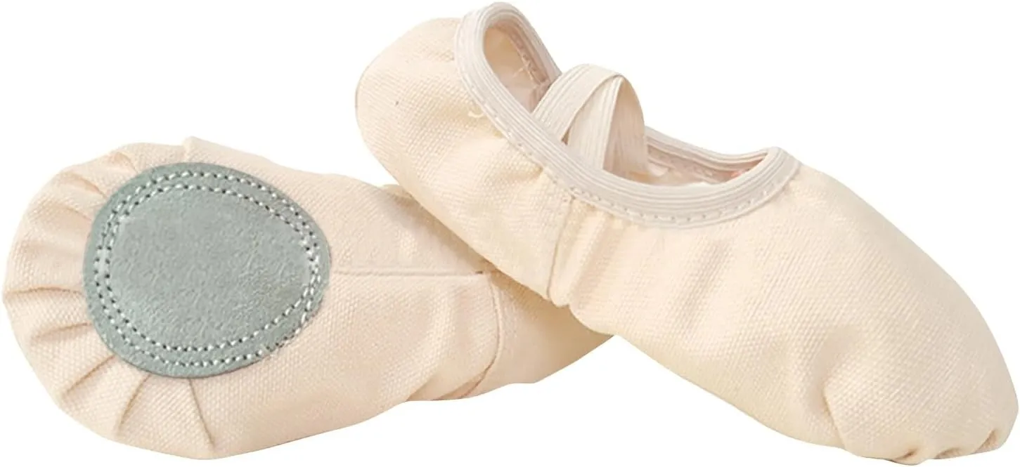Canvas Ballet Dance Shoes Girls Ballet Shoes Stretch Split Sole for Perform Dance Yoga Ballet Shoes for Toddler Girls