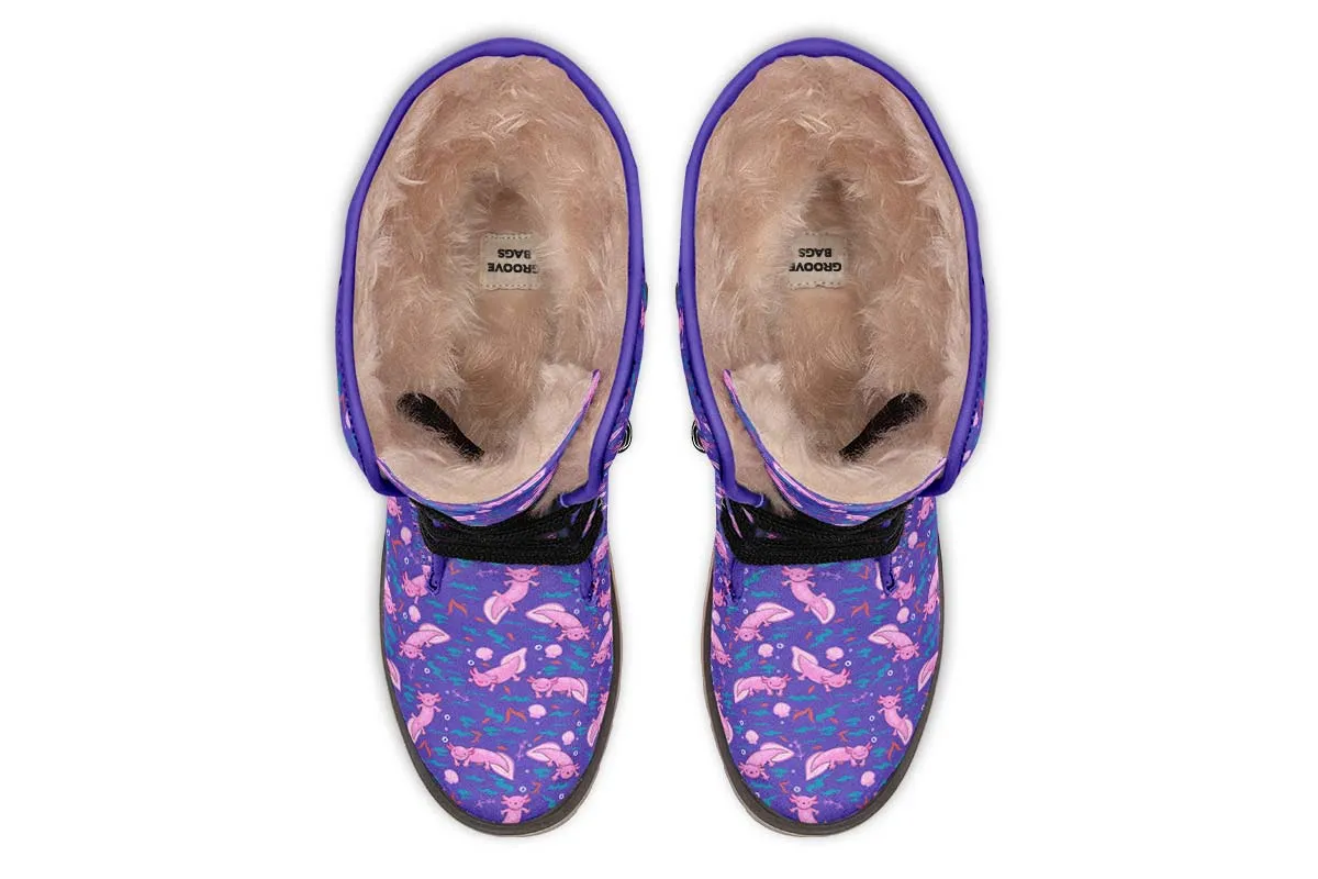 Cartoon Axolotl Polar Vibe Boots