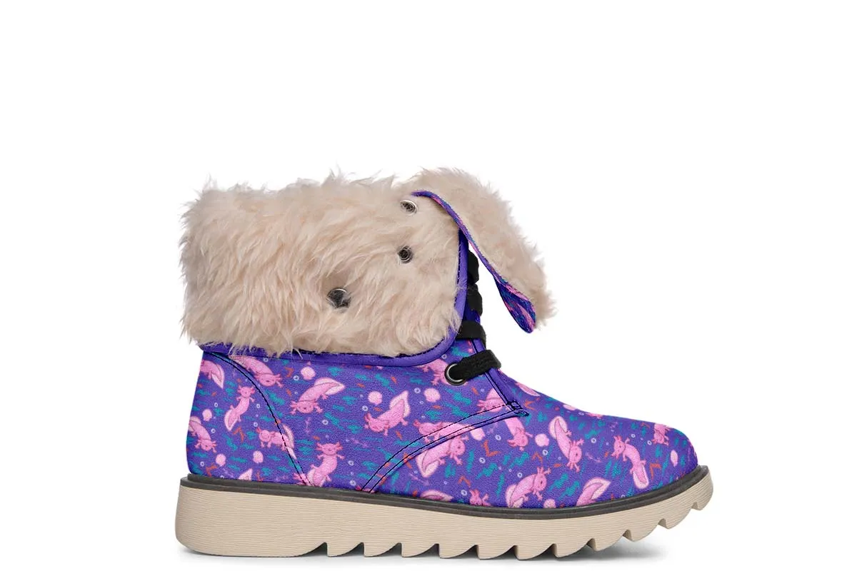 Cartoon Axolotl Polar Vibe Boots