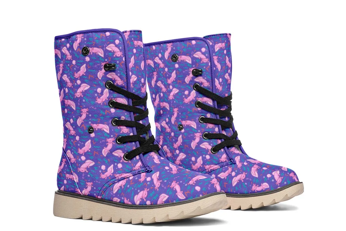 Cartoon Axolotl Polar Vibe Boots