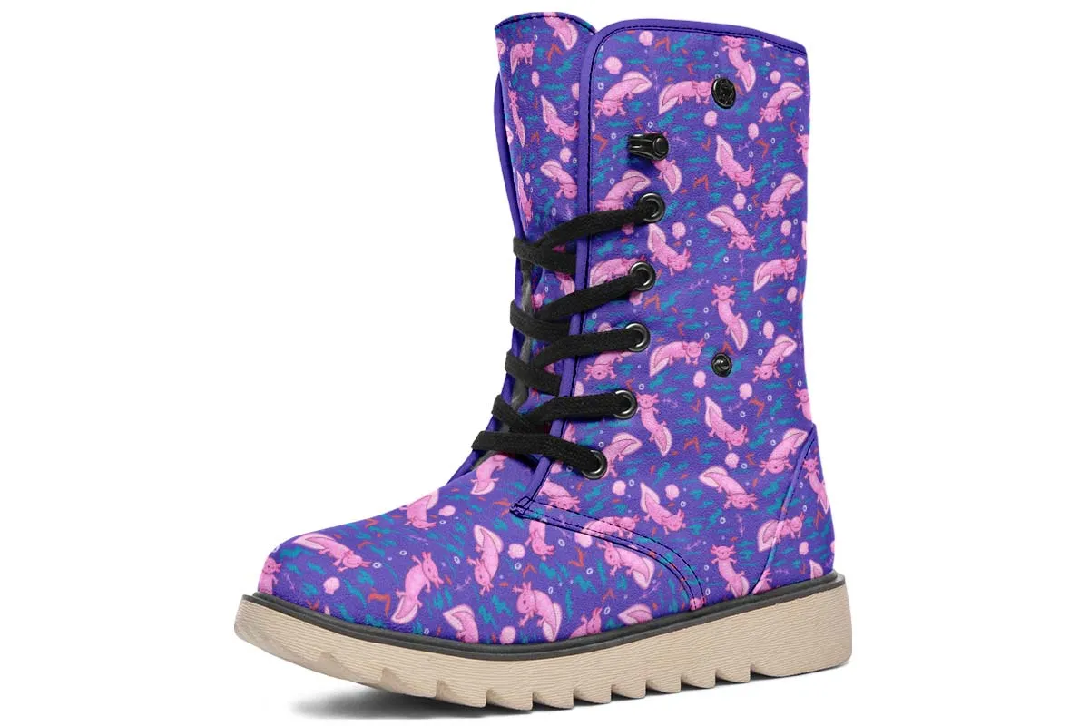 Cartoon Axolotl Polar Vibe Boots
