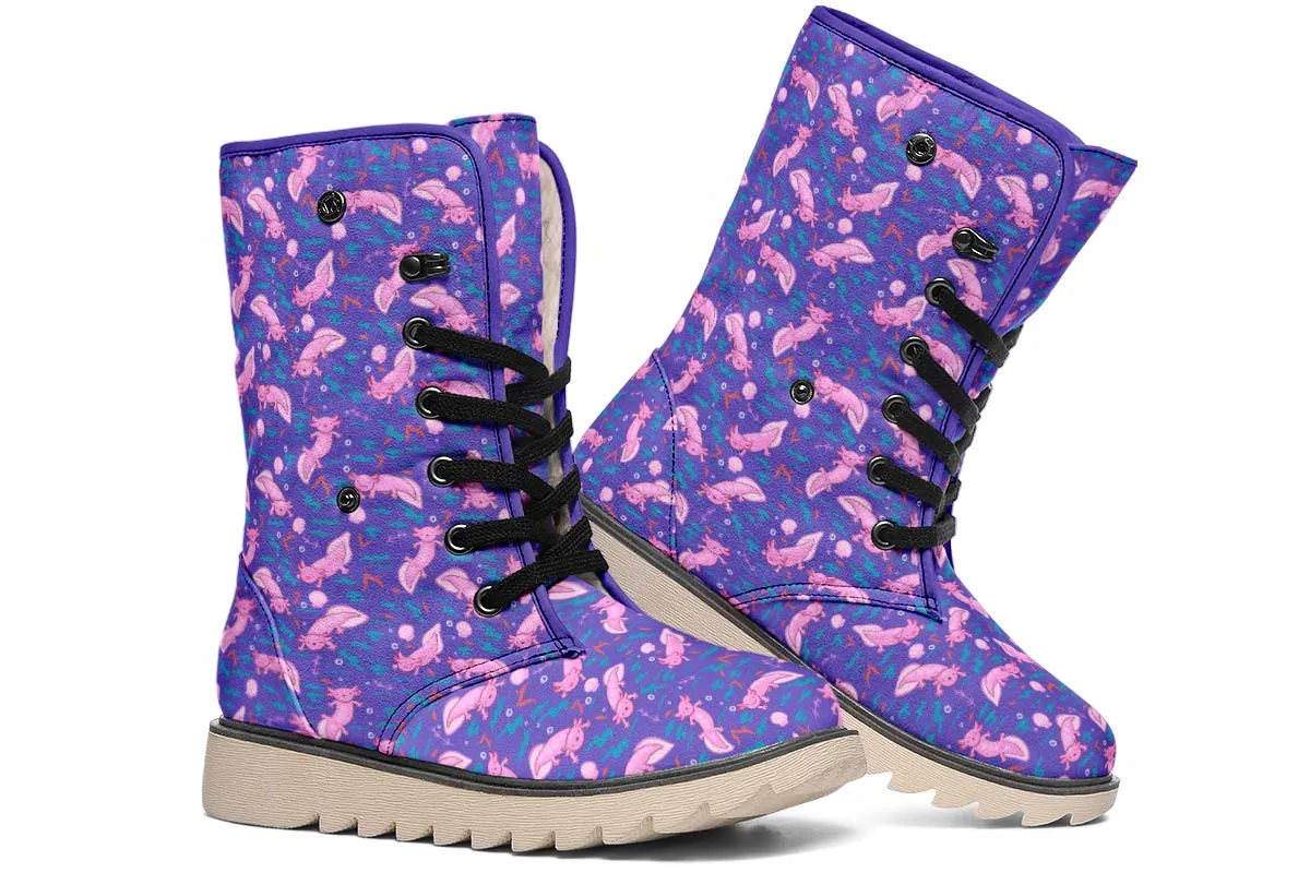 Cartoon Axolotl Polar Vibe Boots