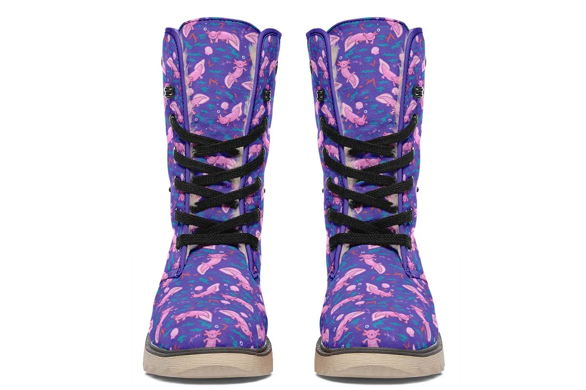 Cartoon Axolotl Polar Vibe Boots