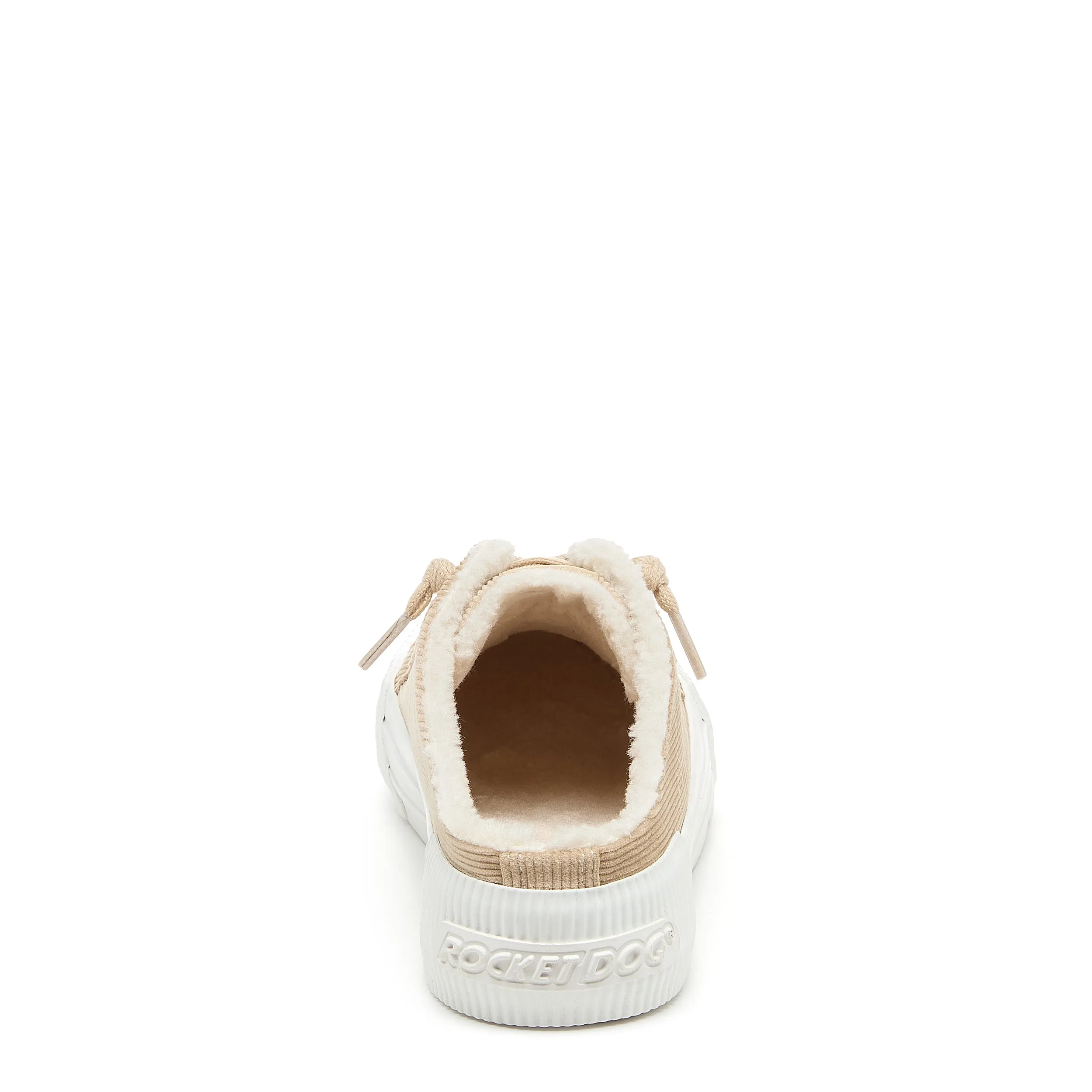 Cheery Natural Corduroy Mule Trainers