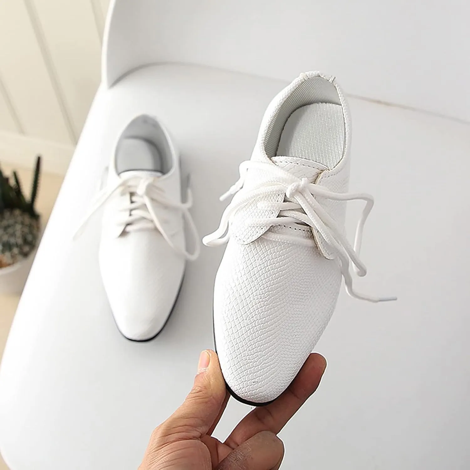 Children Kids xford Shoes Girls Boys Leather Dress Shoes Student School niform Lace-Up Shoes Loafer lats