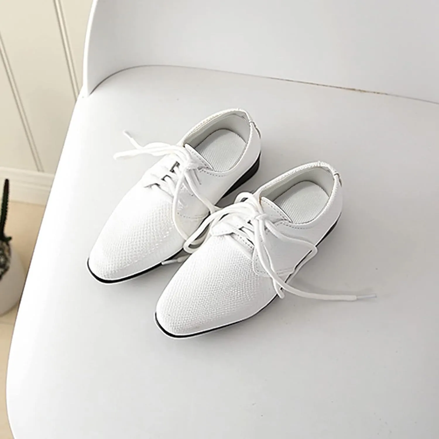 Children Kids xford Shoes Girls Boys Leather Dress Shoes Student School niform Lace-Up Shoes Loafer lats