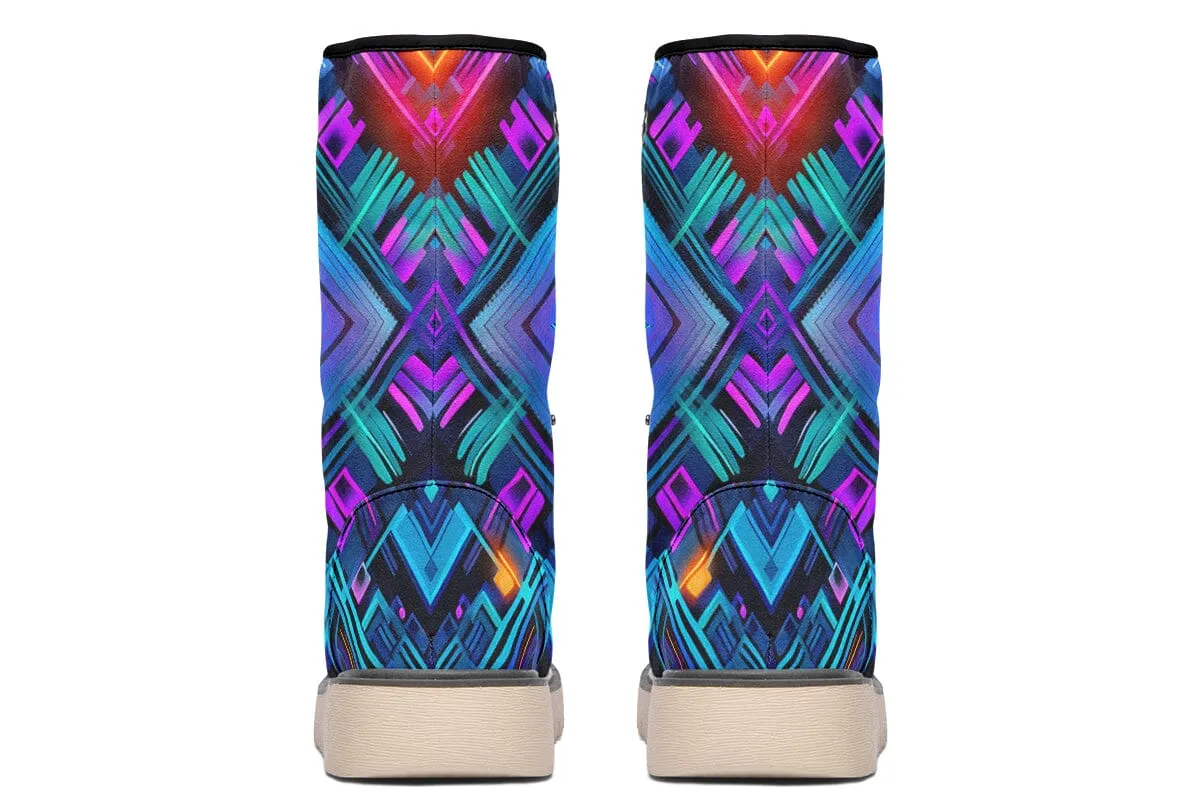 Cyan Convergence Moon Boots
