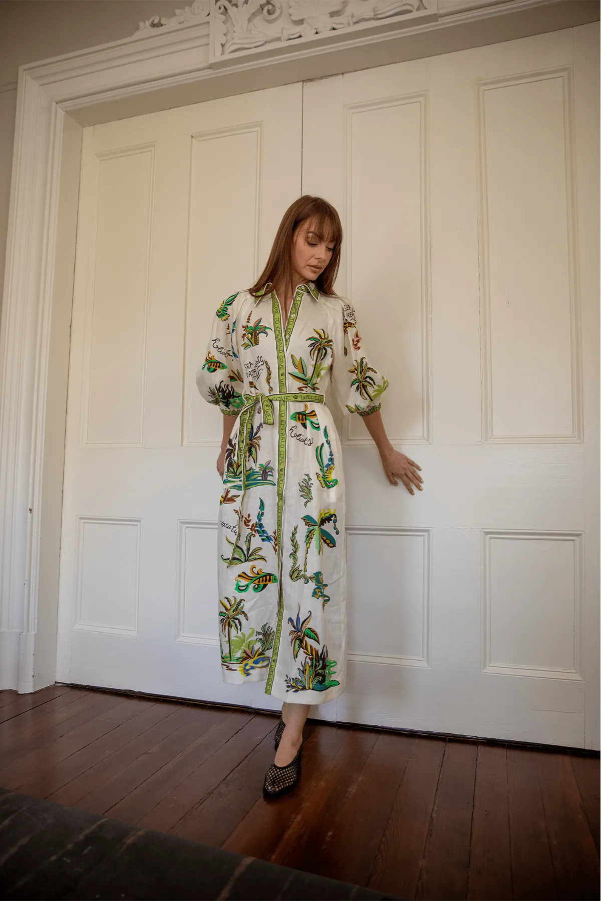Day Dream Linen Shirtdress in Cream