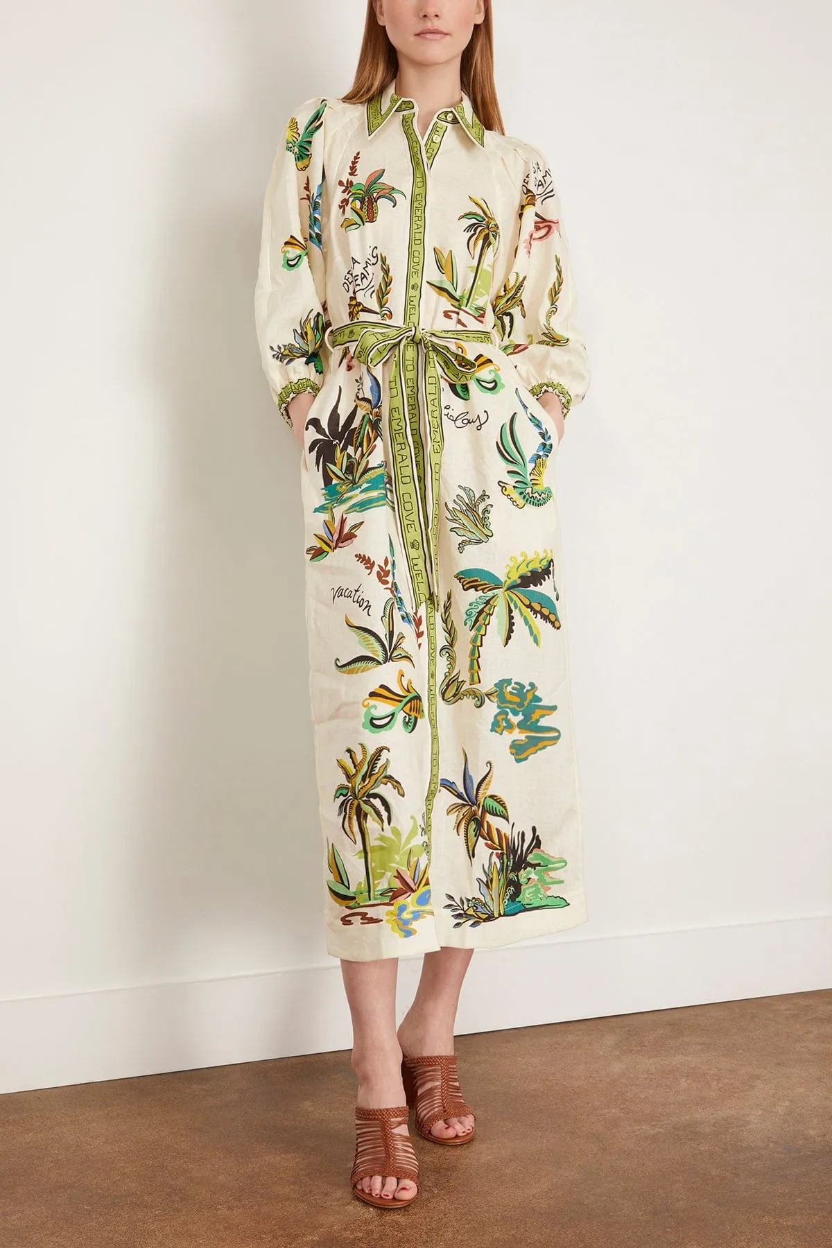 Day Dream Linen Shirtdress in Cream
