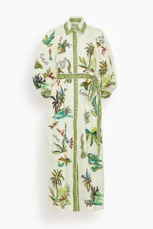 Day Dream Linen Shirtdress in Cream