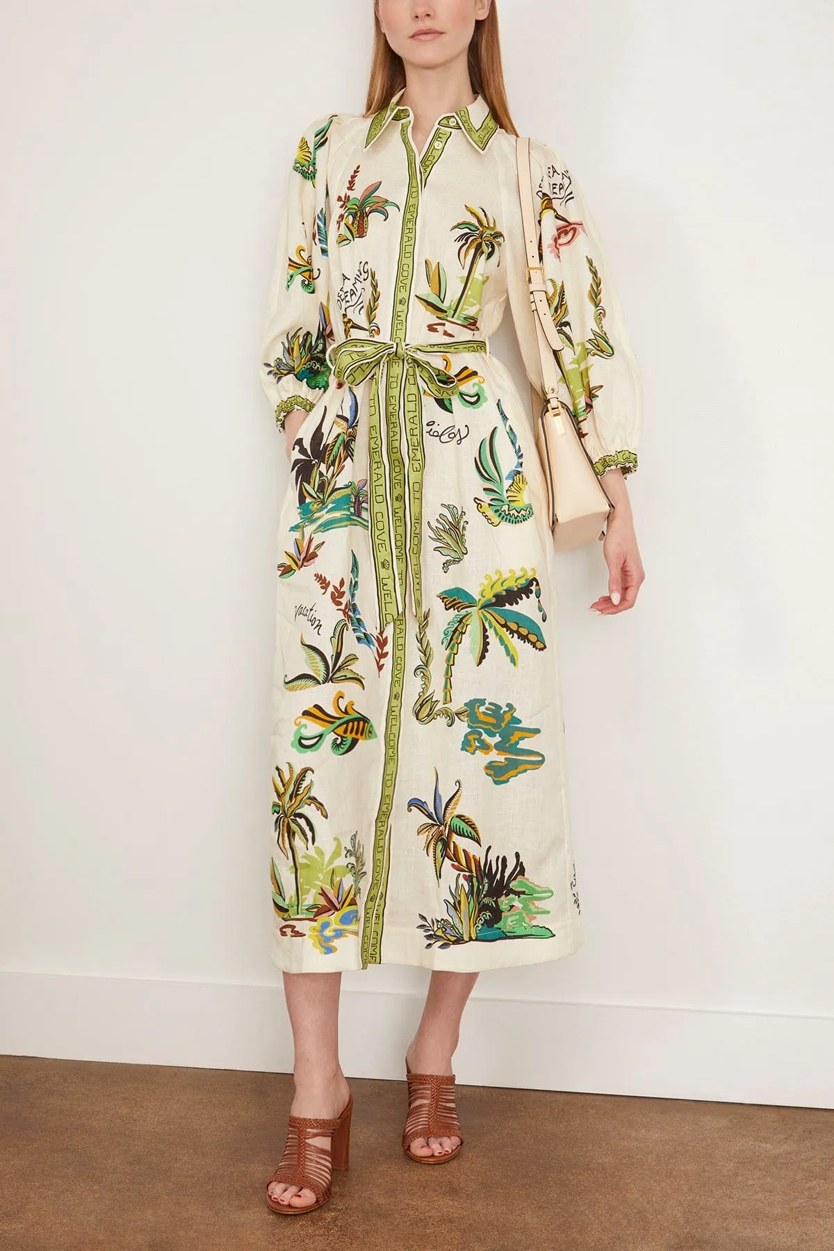 Day Dream Linen Shirtdress in Cream