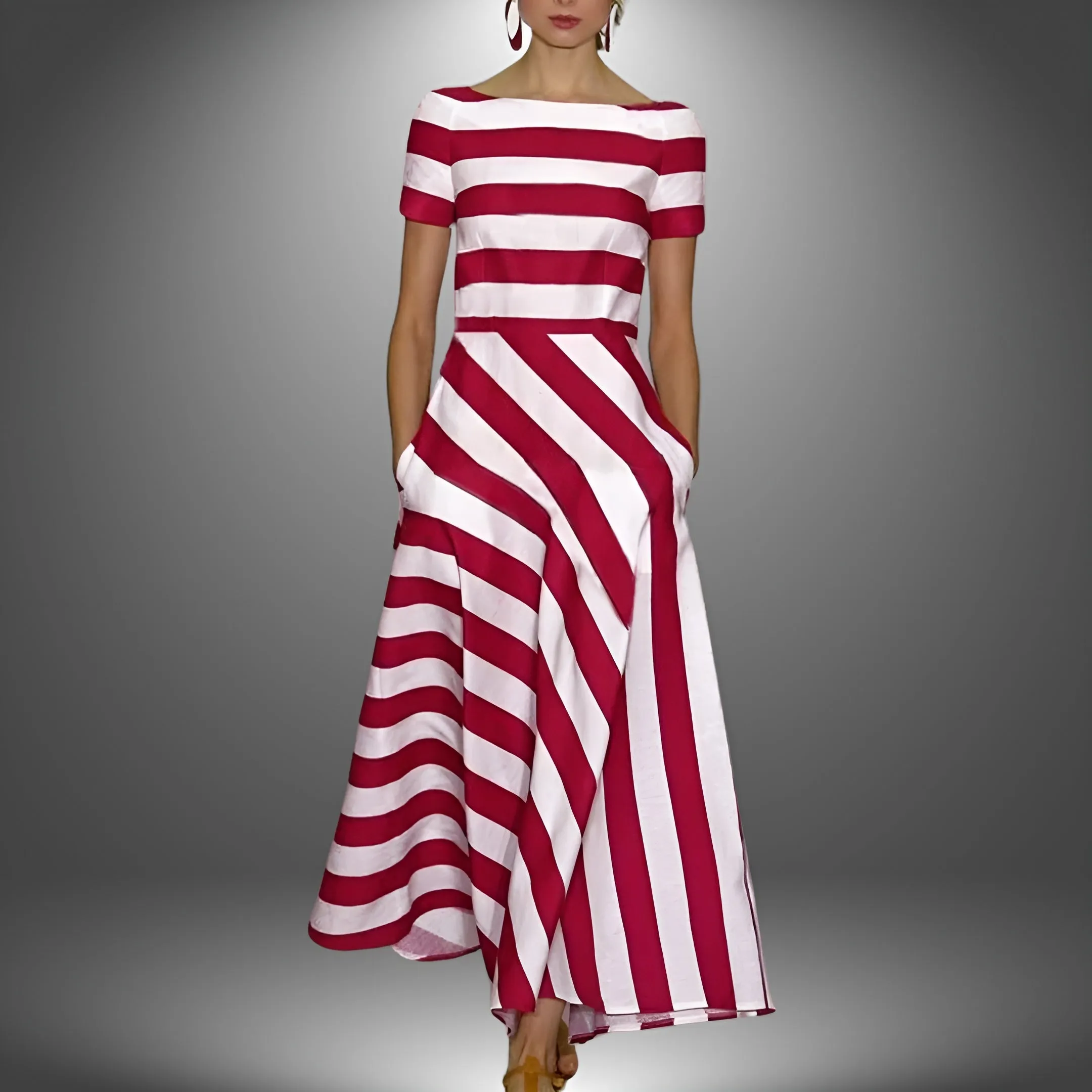DIANE  Effortless Modern Stripe Dress