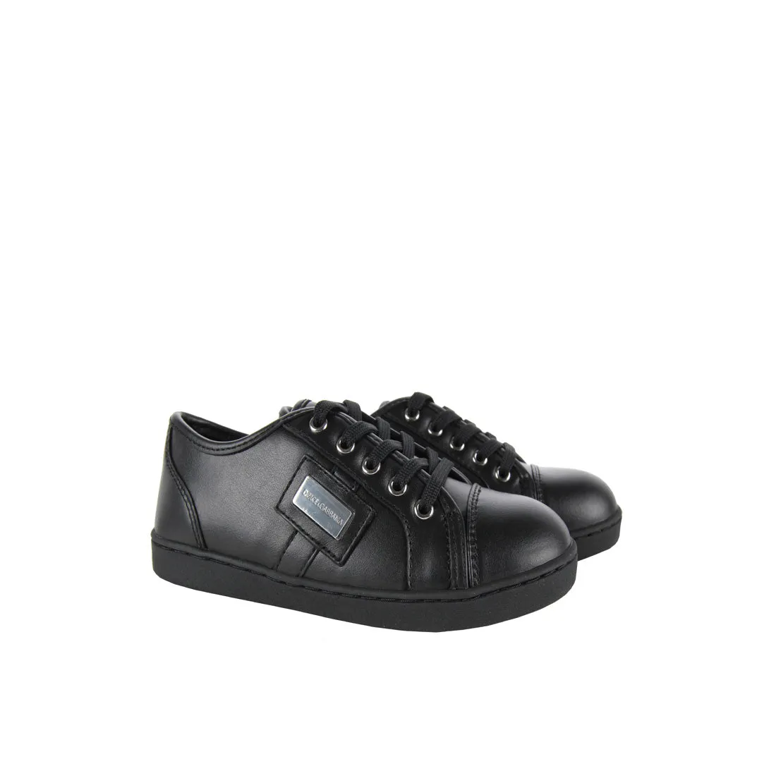 Dolce & Gabbana Nappa Leather Black Sneakers